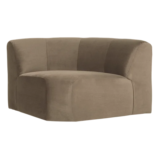 Bank velours taupe 110 cm