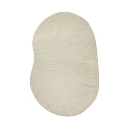 Vloerkleed Calar polyester zand 160 × 2 cm hoog