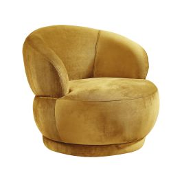 Fauteuil fluweel oker