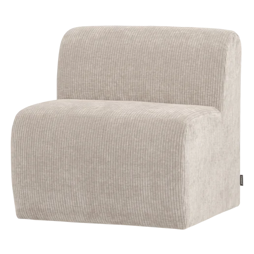 Bank Galio ribstof beige 84 cm
