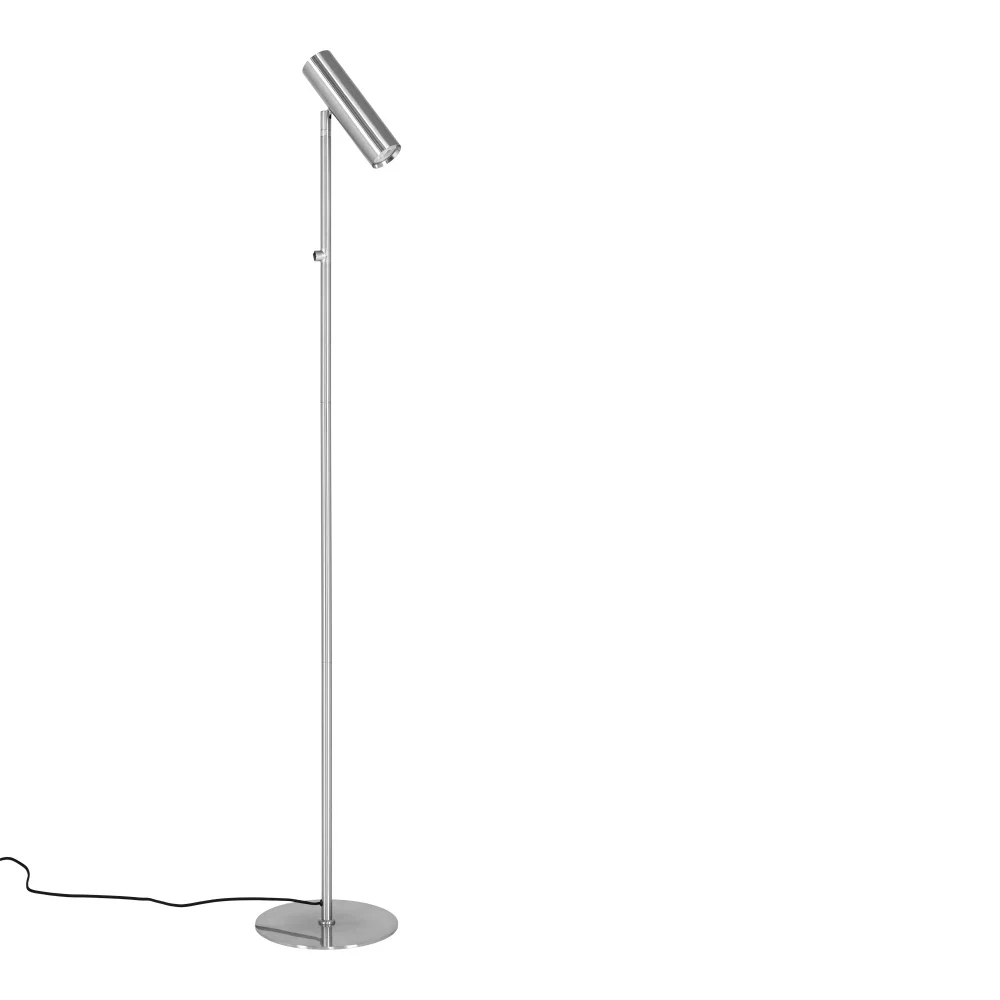 Vloerlamp staal zilver