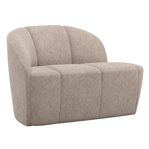 Bankje chenille beige 2-zits links 112 cm