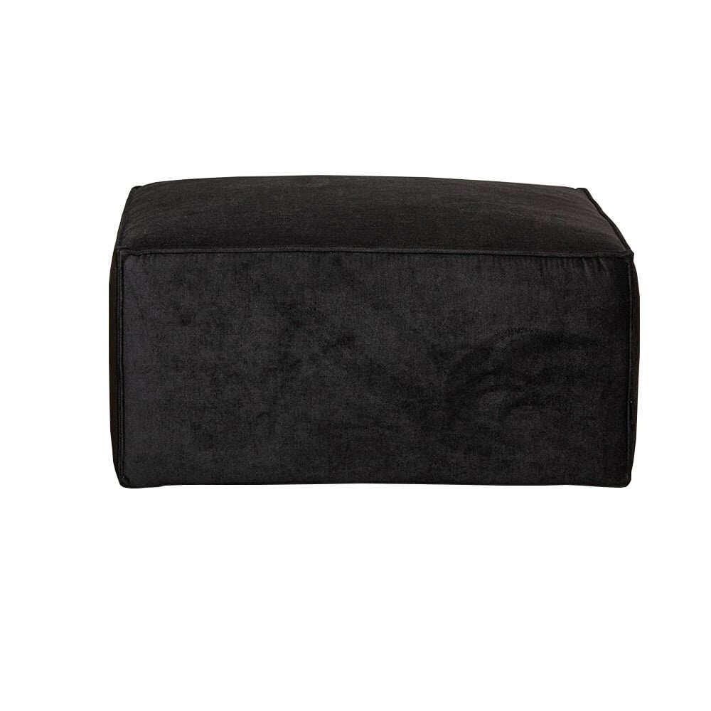 Poef polyester zwart 82 cm