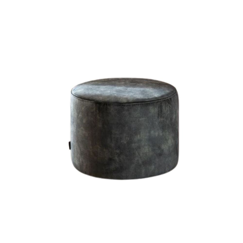 Poef velours donkergroen 50 × 37 cm hoog