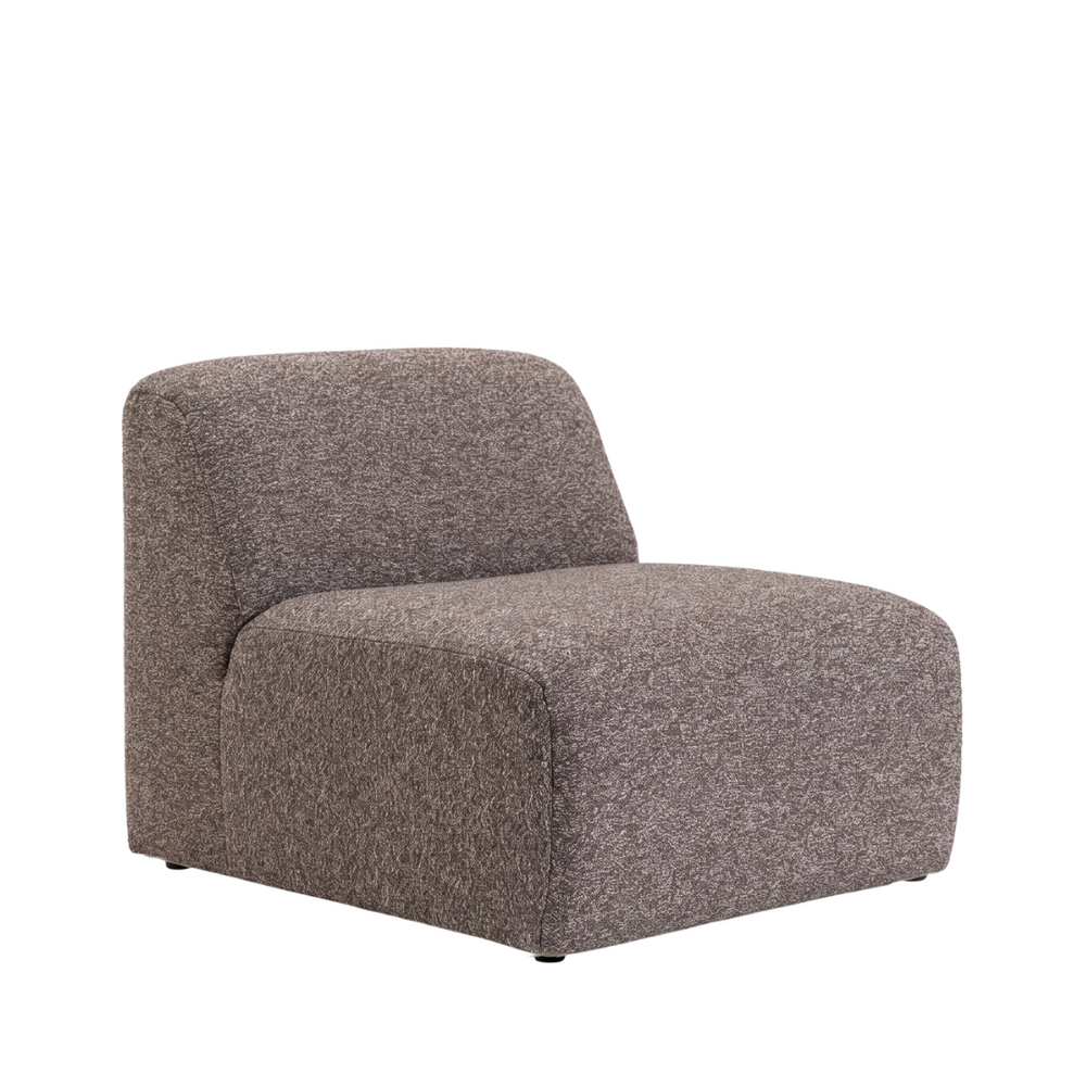 Fauteuil bouclé bruin