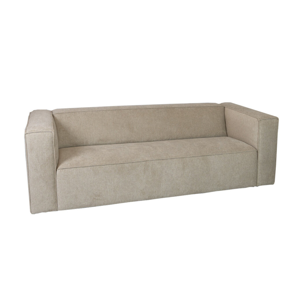 Bank polyester taupe 3-zits 224 cm