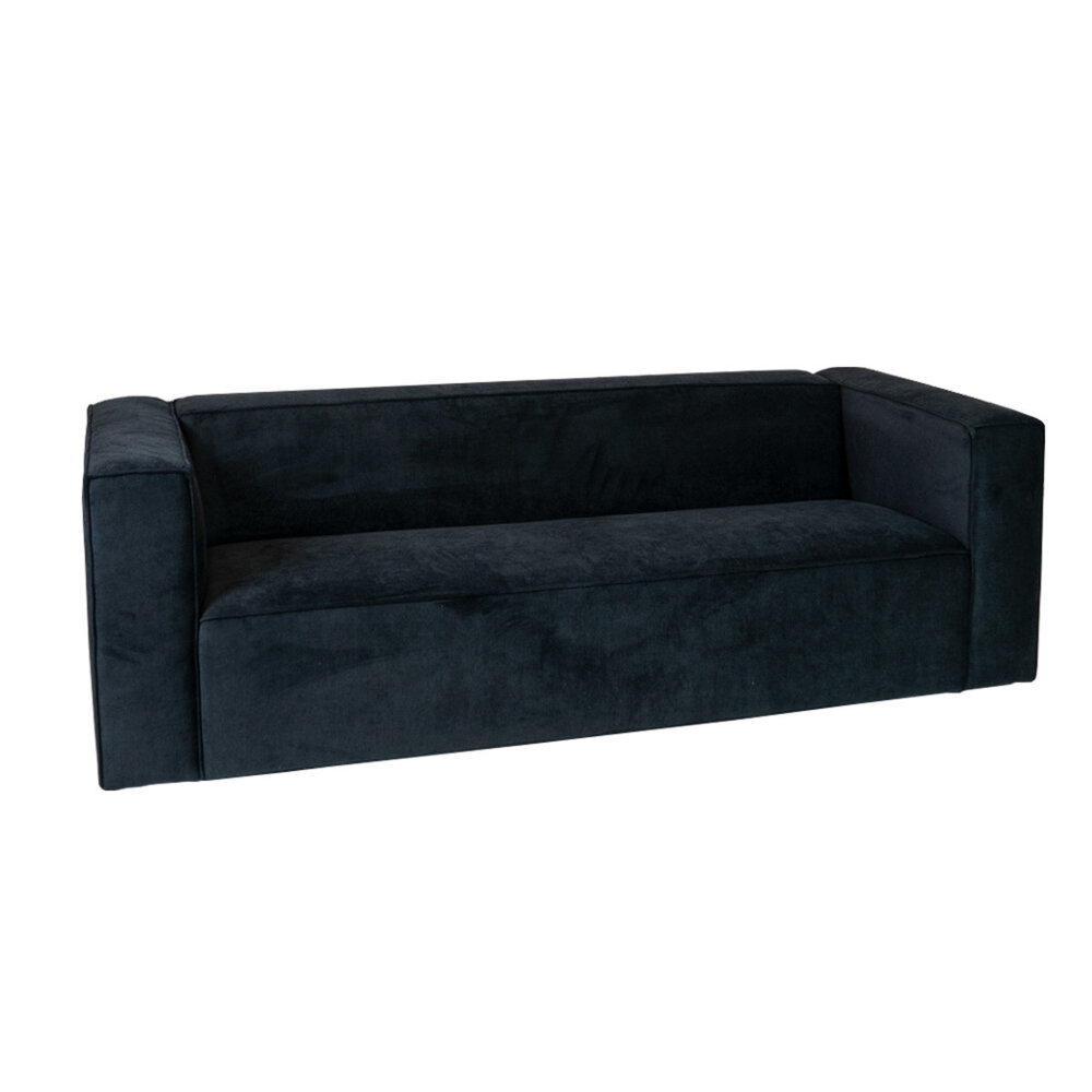 Bank polyester zwart 3-zits