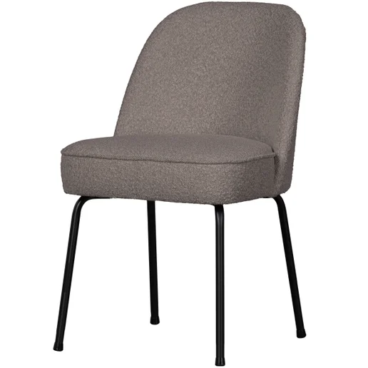 Eetkamerstoel polyester grijs 50 × 83 cm hoog