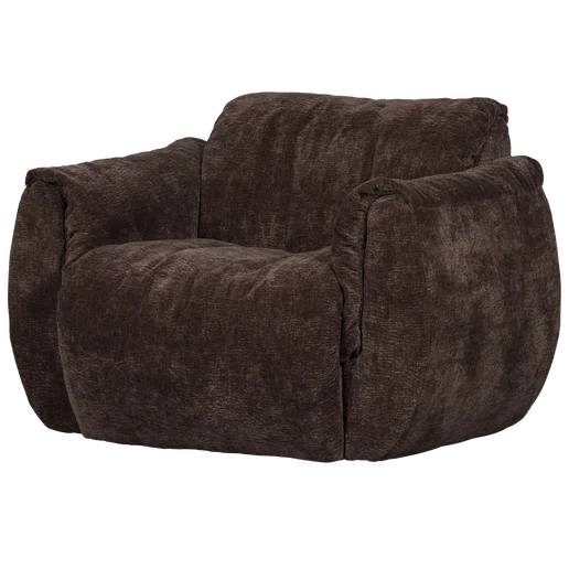 Fauteuil polyester bruin 104 cm