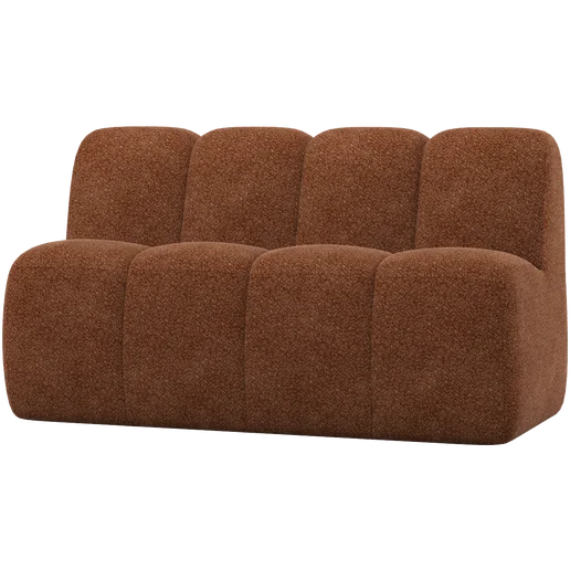 Bank chenille bruin 164 cm