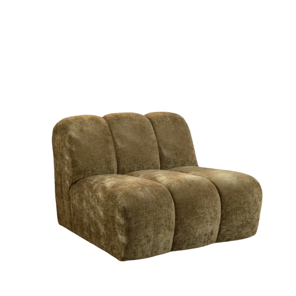 Fauteuil chenille olijf groen
