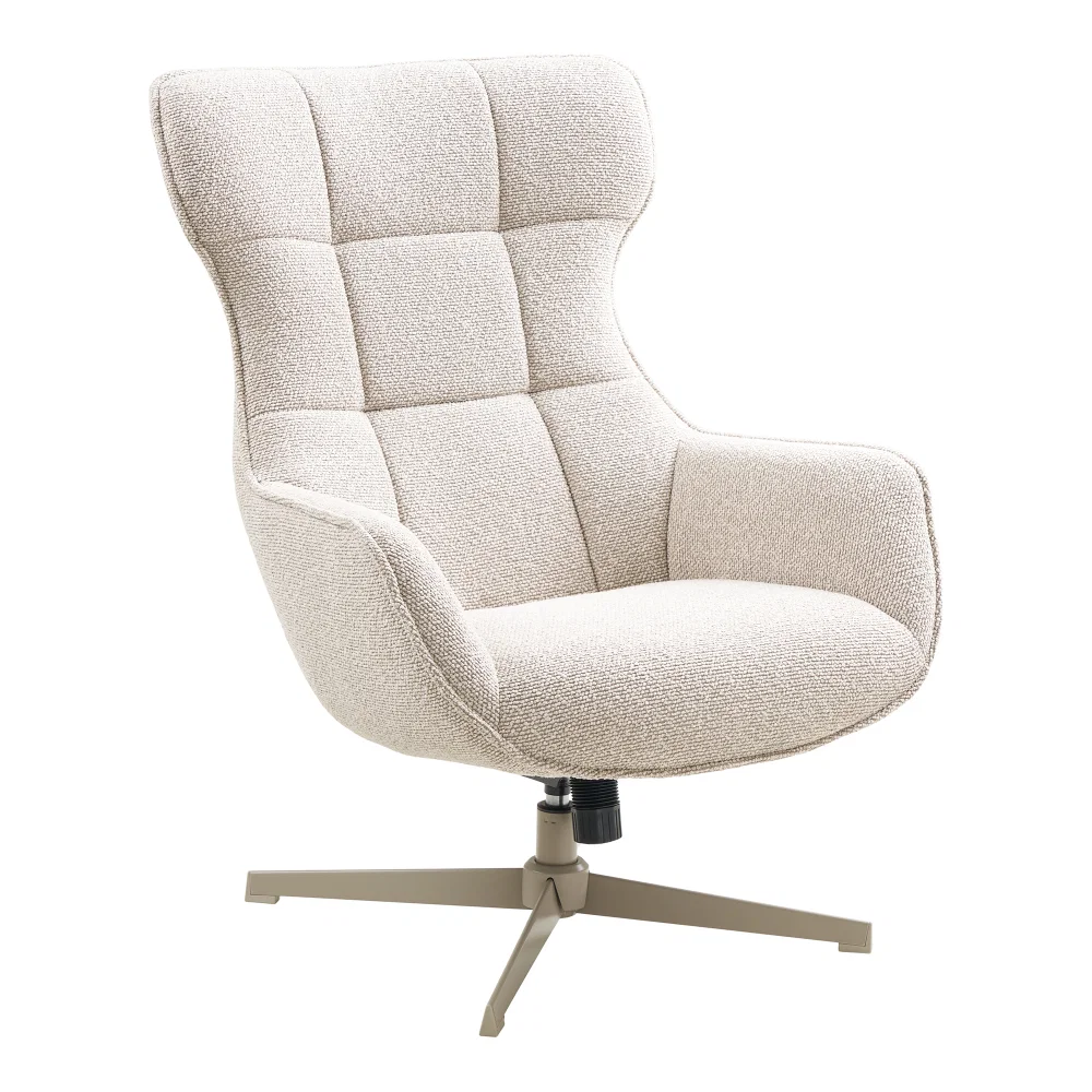 Fauteuil staal naturel draaibaar