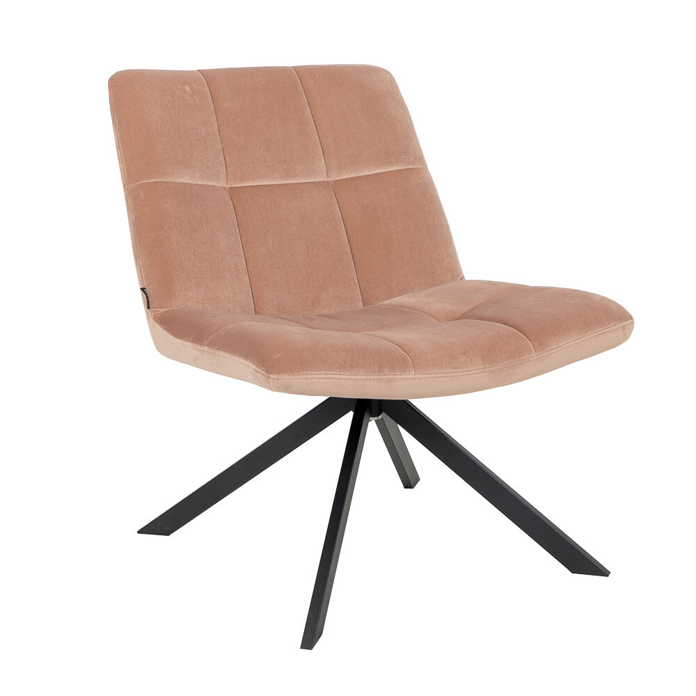 Fauteuil Perar velours roze 70 cm