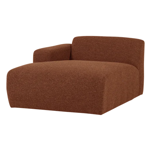 Chaise longue bruin links 112 cm