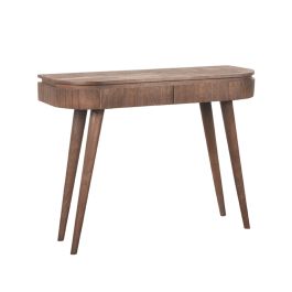 Bijzettafel mangohout bruin espresso 100 cm
