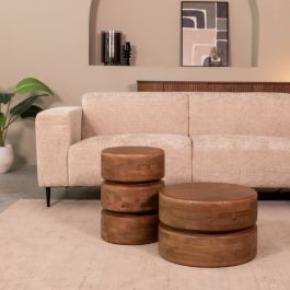 Bijzettafel mangohout naturel smooth