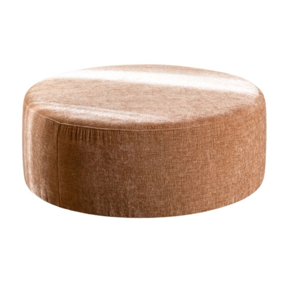 Poef chenille peach rond Ø100 cm