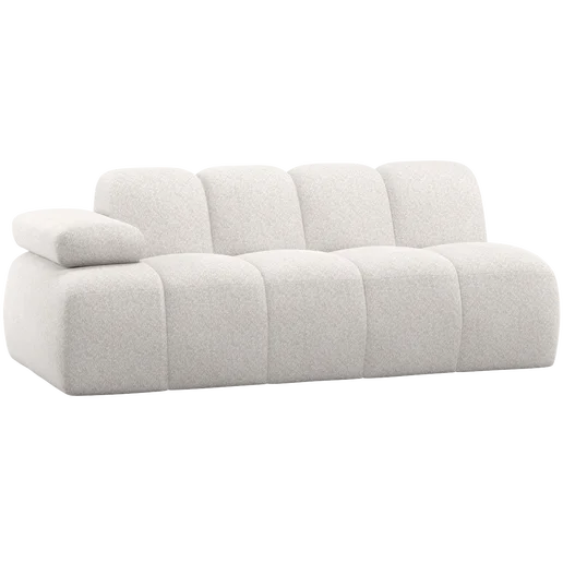 Bank chenille beige 2-zits links