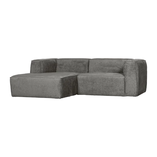 Chaise longue velours wit links