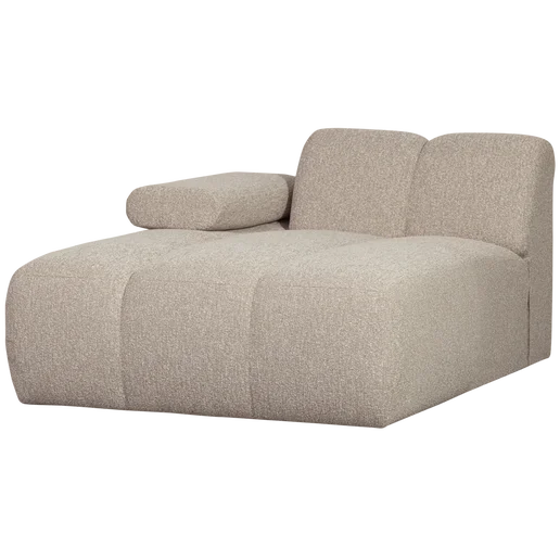 Chaise longue Linla naturel links 124 cm