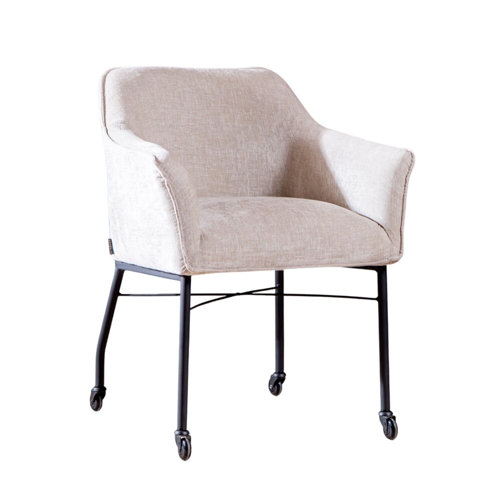 Stoel chenille beige 62 cm