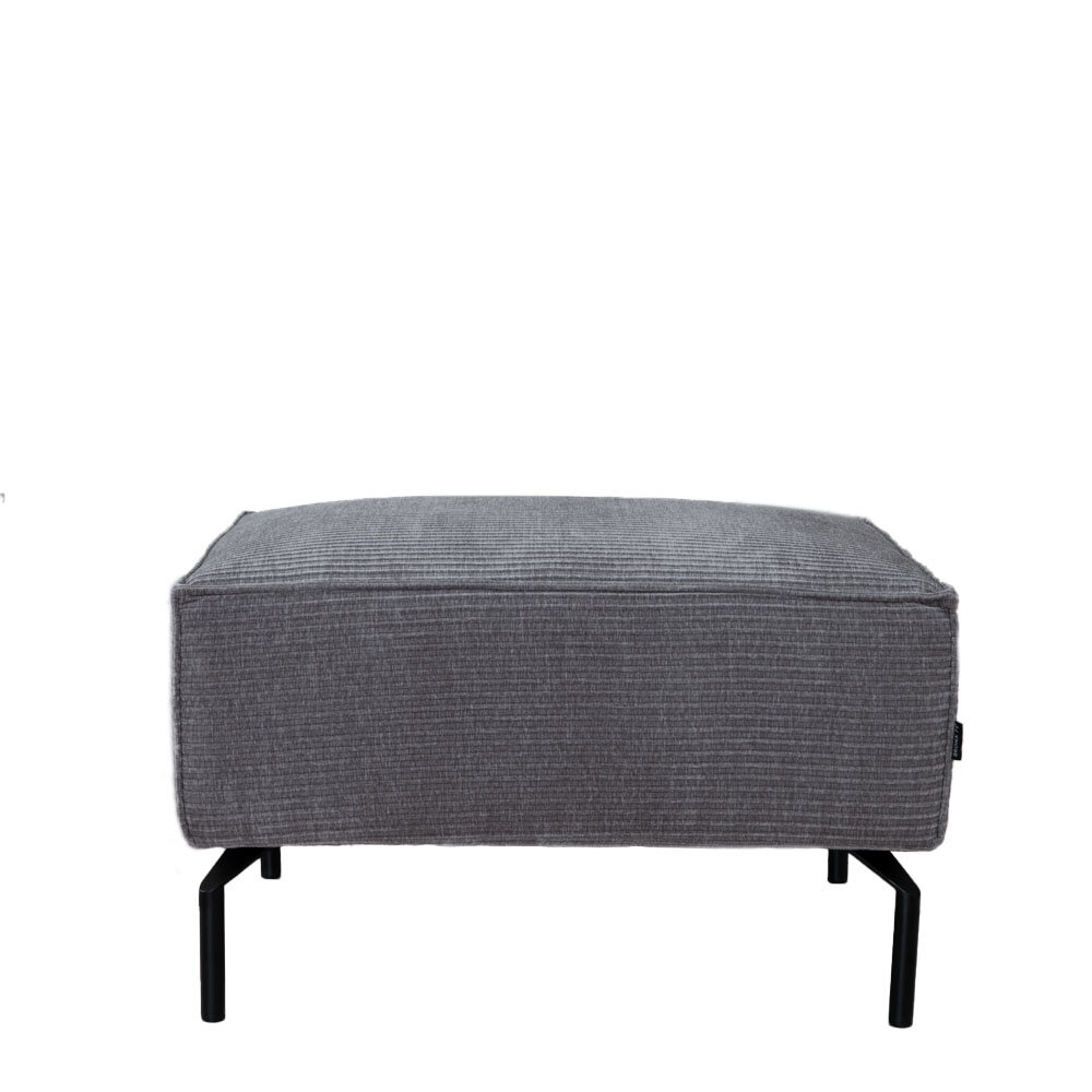Poef polyester taupe 90 × 45 cm hoog