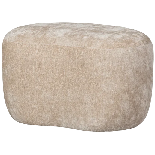Poef Orar chenille stof naturel