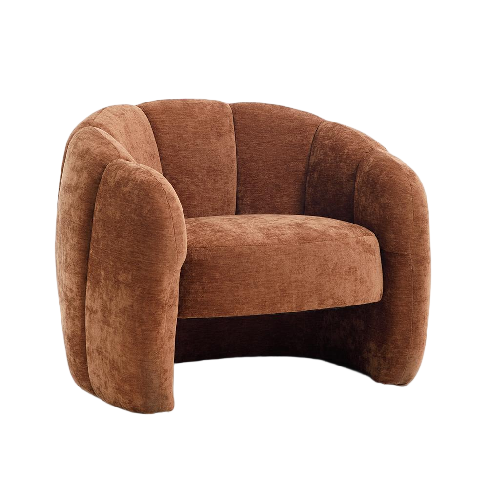 Fauteuil velours okergeel 55 cm
