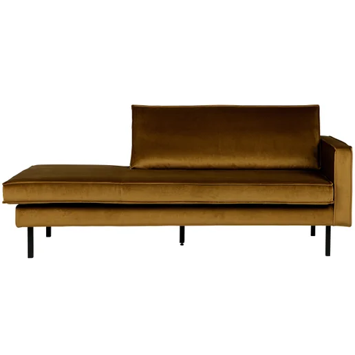 Chaise longue Galel polyester geel rechts 203 cm