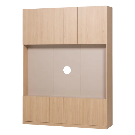Kast spaanplaat naturel 160 cm