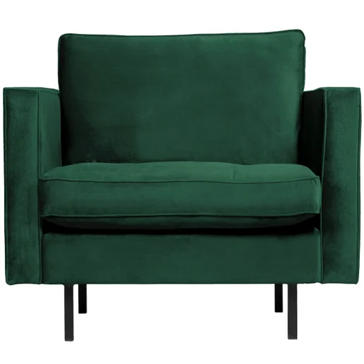 Fauteuil Melvo velours groen 98 × 83 cm hoog