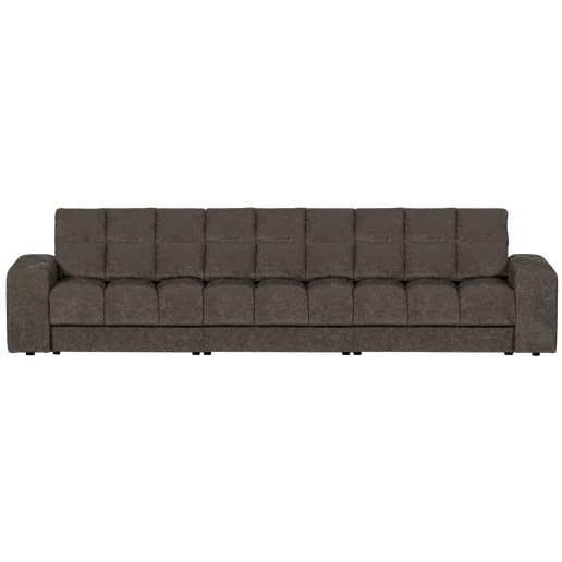 Bank Belrio polyester grijs 3-zits 316 cm