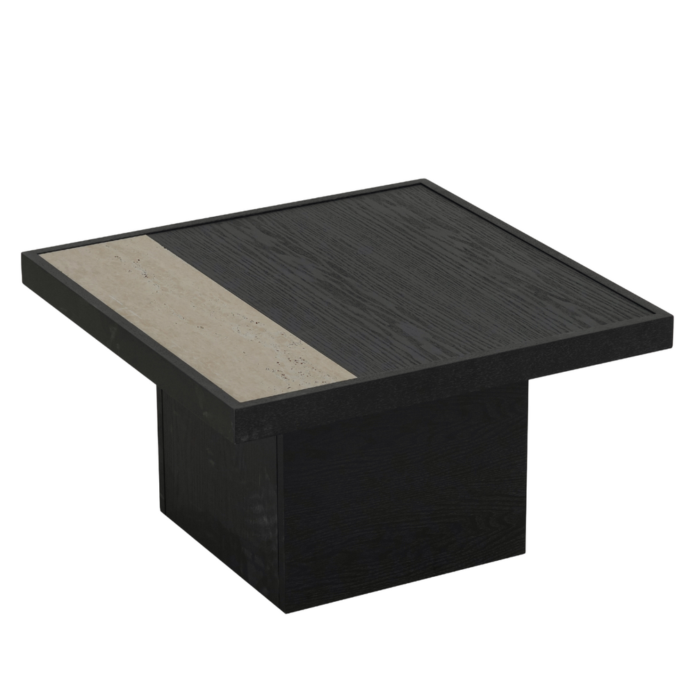 Salontafel MDF + eikenfineer zwart
