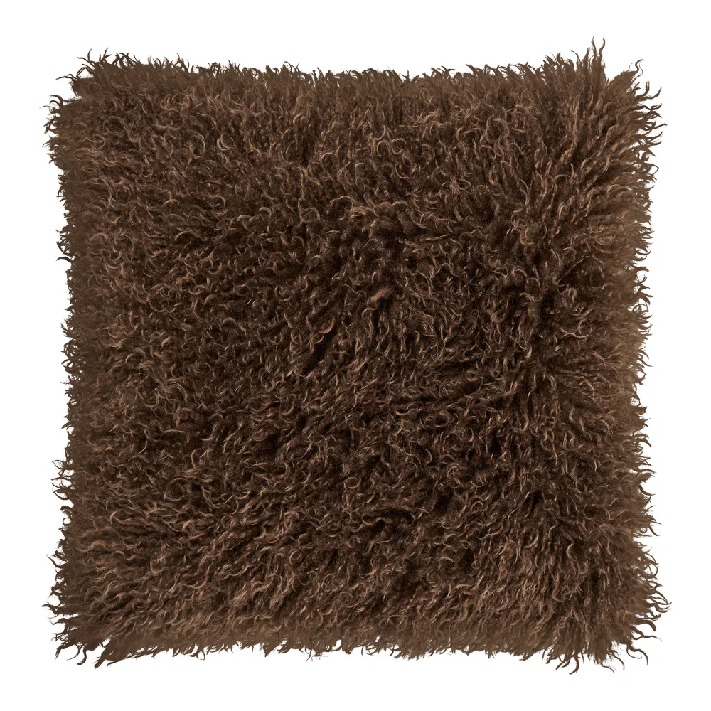 Kussen polyester bruin 45 × 45 cm hoog
