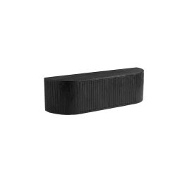 Tv-meubel Teran mangohout zwart 140 × 35 cm hoog