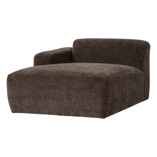Chaise longue ribstof links