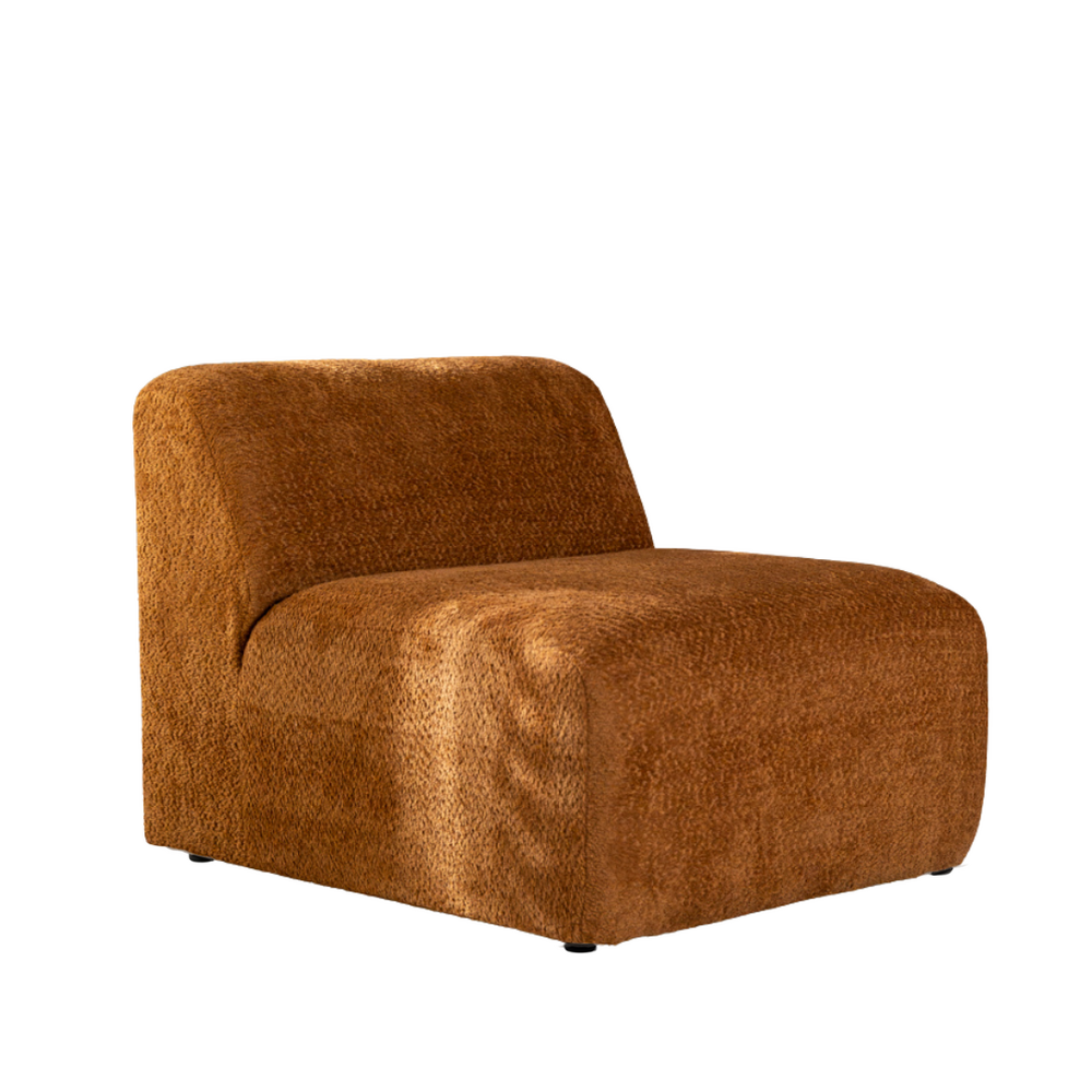 Fauteuil bouclé terracotta