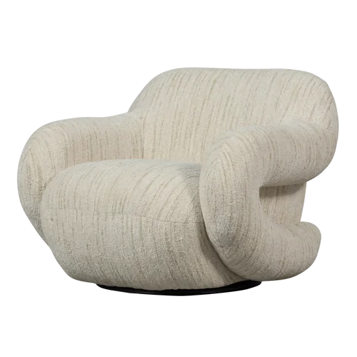 Fauteuil polyester naturel 88 cm