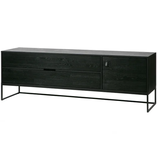 Tv-meubel zwart 180 cm