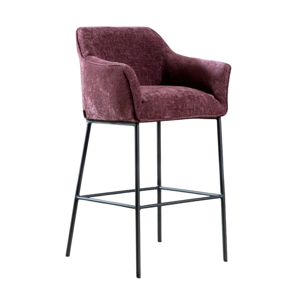 Barkruk microvezel paars 85 cm