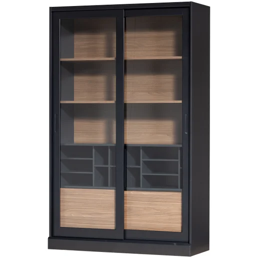 Kast grenen zwart 125 cm
