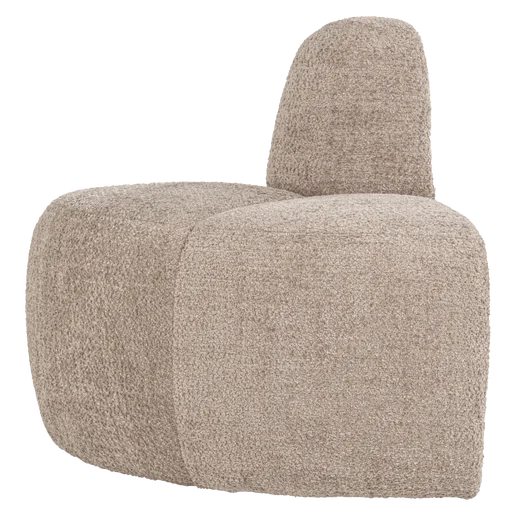 Bank geweven chenille beige 100 × 83 cm hoog