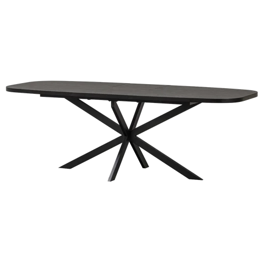 Eettafel MDF zwart 220 × 90 cm