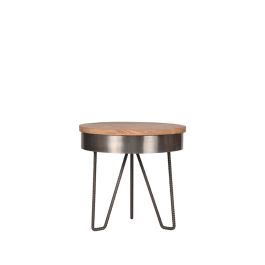 Bijzettafel metaal grijs