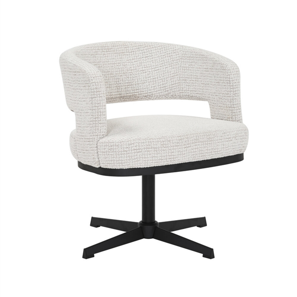 Fauteuil gemêleerd beige draaibaar 64 cm