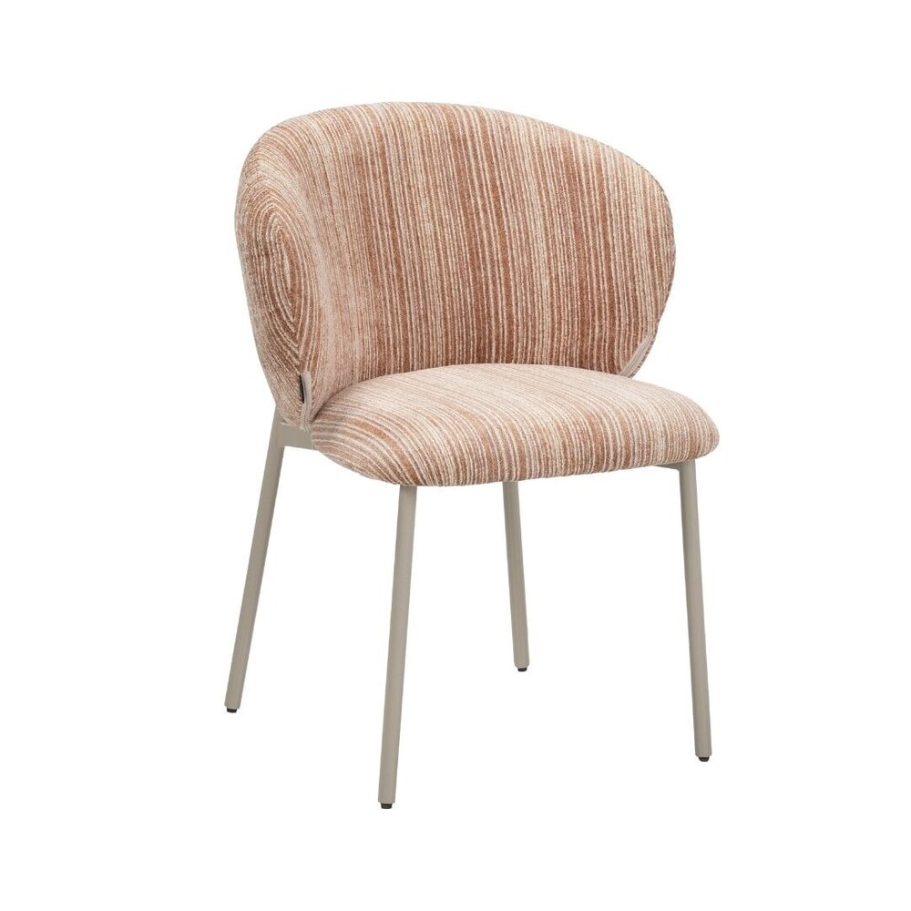 Stoel textiel beige 57 × 81 cm hoog