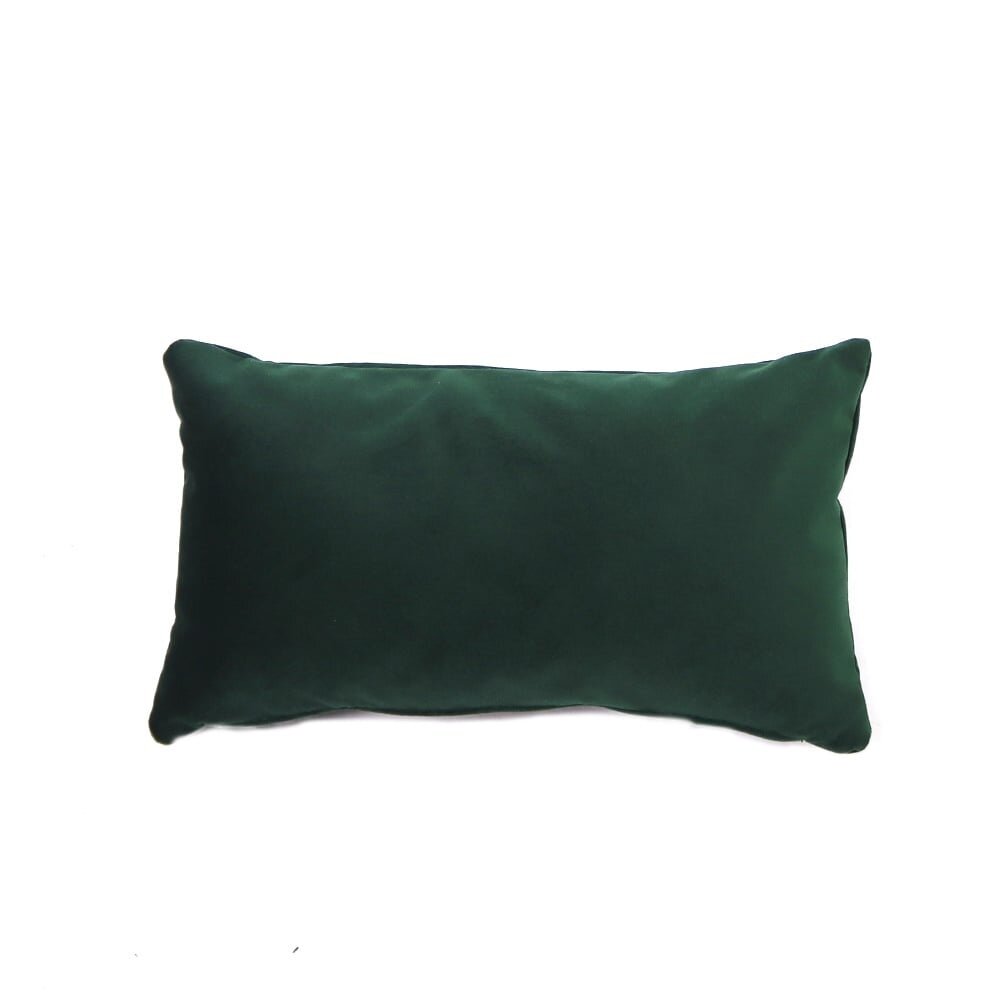 Kussen velours donkergroen 25 × 45 cm