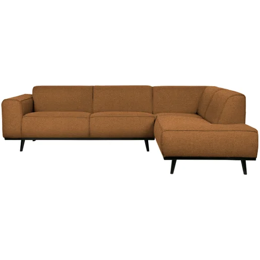 Hoekbank Ilro polyester bruin rechts 274 × 77 cm hoog
