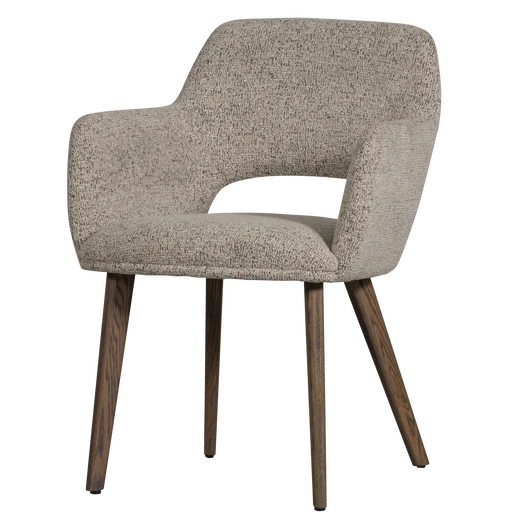 Eetkamerstoel polyester naturel 61 × 86 cm hoog