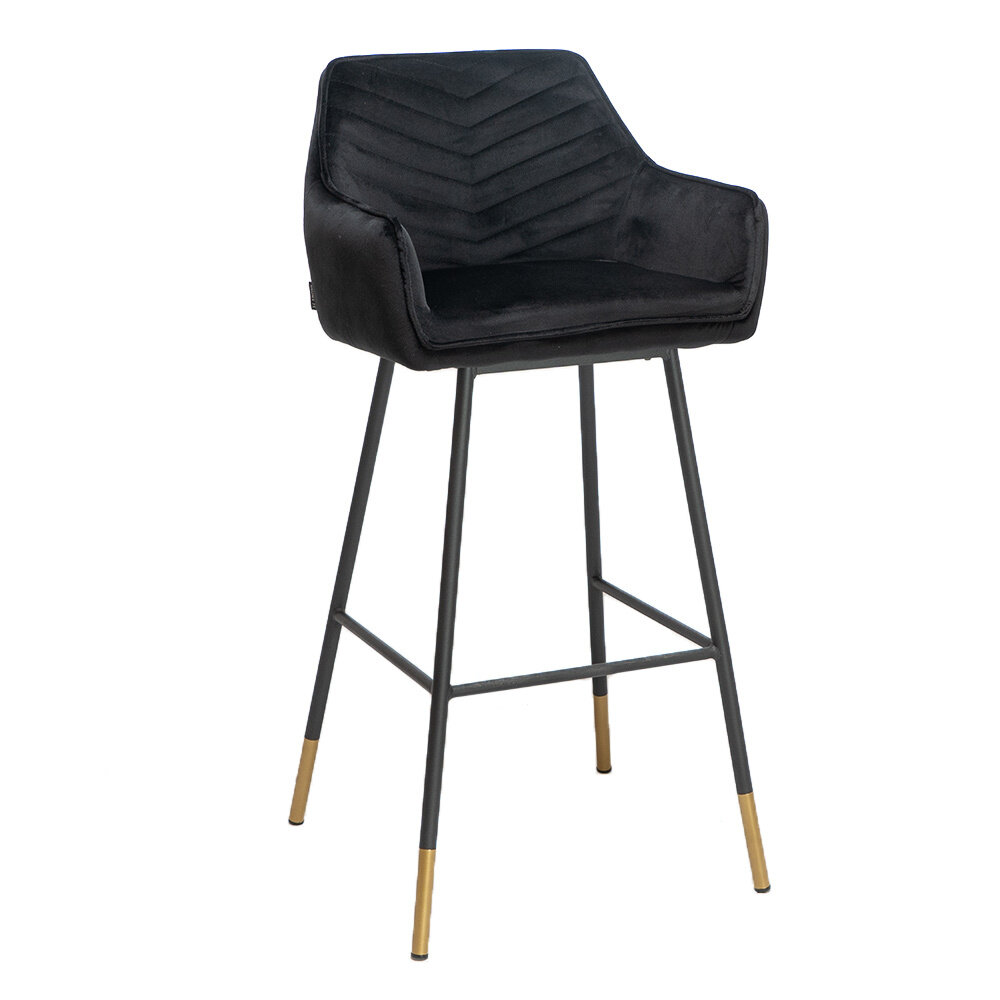 Barkruk Levro velours zwart 65 cm